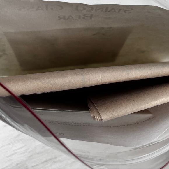 Stained Glass Bear Quilting Pattern Uncut Finished Size 28 x 28 - Picture 2 of 6